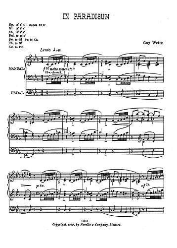 In Paradisum for Organ